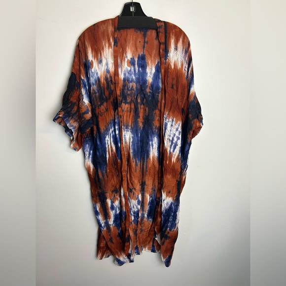 Bindya Sweaters - Bindya Tie-Dye Kimono Cardigan Maxi One Size Boho Western Women’s Rodeo